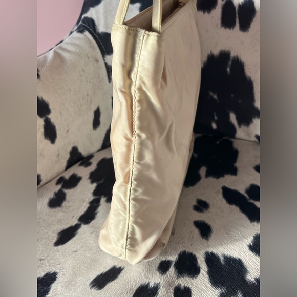 Prada Cream Nylon Shoulder Bag - Picture 2 of 16